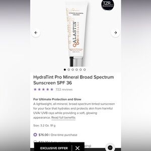 NIB HydraTint Pro Mineral Broad Spectrum Sunscreen SPF 36 full size
